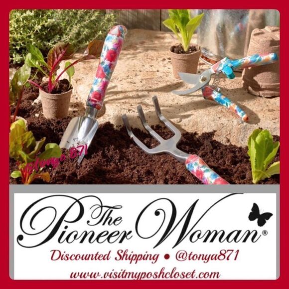 š¦ New Pioneer WomanāBreezyāBlossomāGardeningāToolāSetā(3āPieces) - Picture 1 of 14